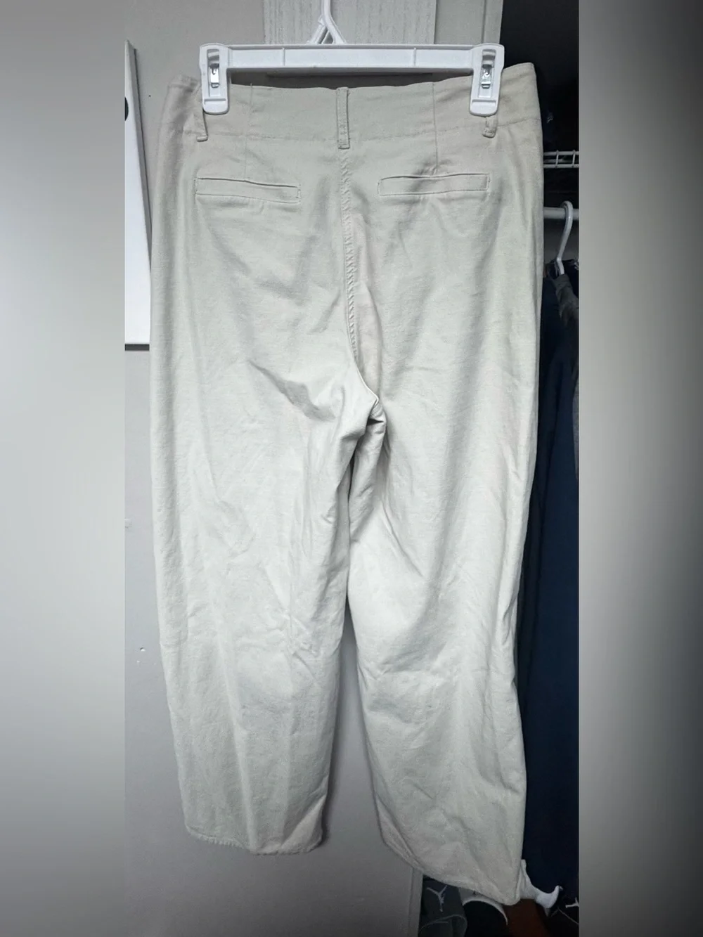 Aritzia Wilfred Free Wide Leg High Rise Trouser Pants Beige Size 6 - Picture 7 of 7